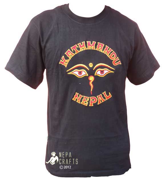 有关以下物品的详细资料: embroidery cotton kathmandu nepal t
